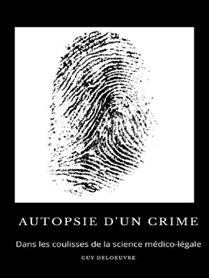 cover image of Autopsie d'un crime